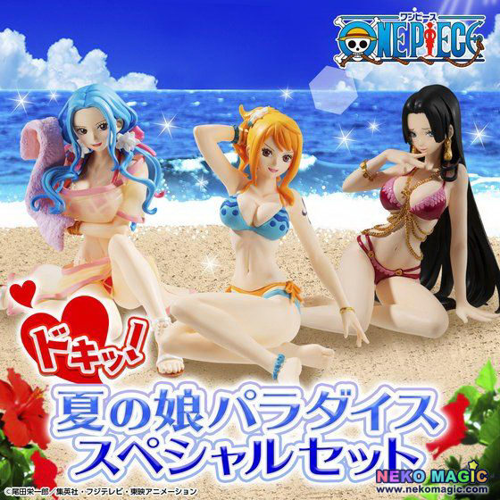 Exclusive One Piece Dokki Summer Girl Paradise Special Set Gasha Portraits X Treasure Cruise Gashapon Set By Bandai Spirits Neko Magic