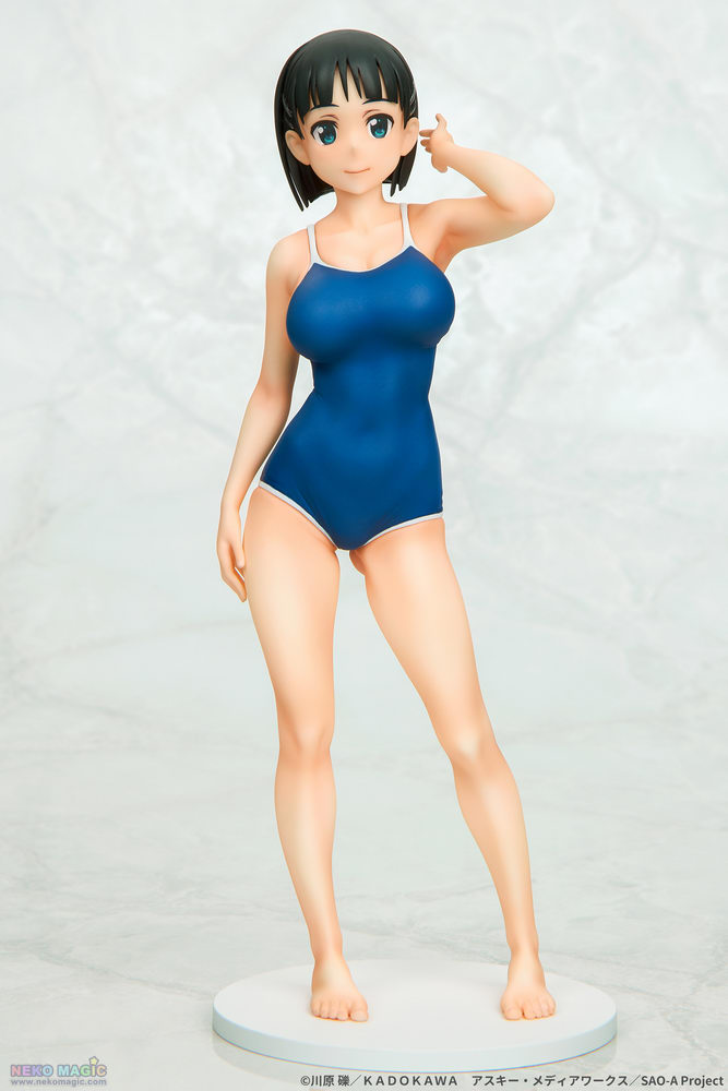 suguha kirigaya navy swimsuit ver